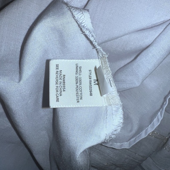 Ultra Flirt White Smocked Maxi Dress Gold Stripe Tiered Sundress Juniors M - Picture 14 of 15